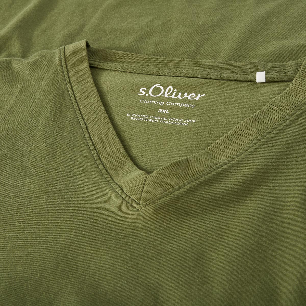 s.Oliver Basic-T-Shirt Farbe oliv Größe: 5XL günstig online kaufen
