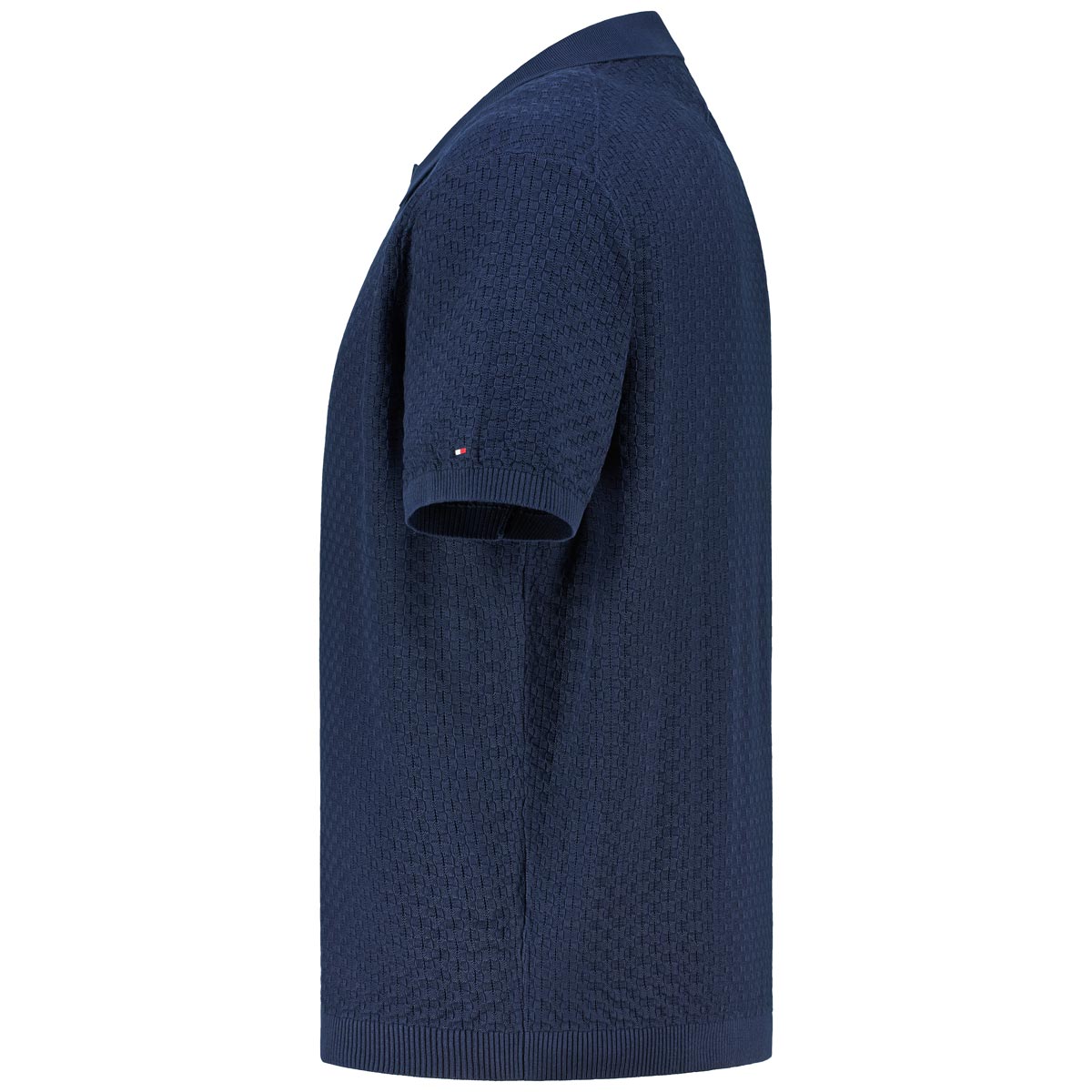Tommy Hilfiger Strick-Poloshirt dunkelblau