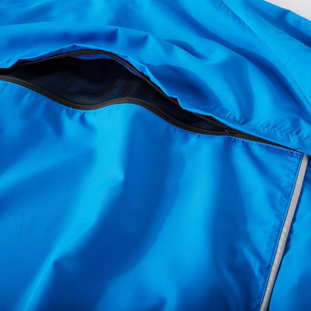 North Ultraleichte Radjacke mit reflektierenden Elementen, winddicht blau