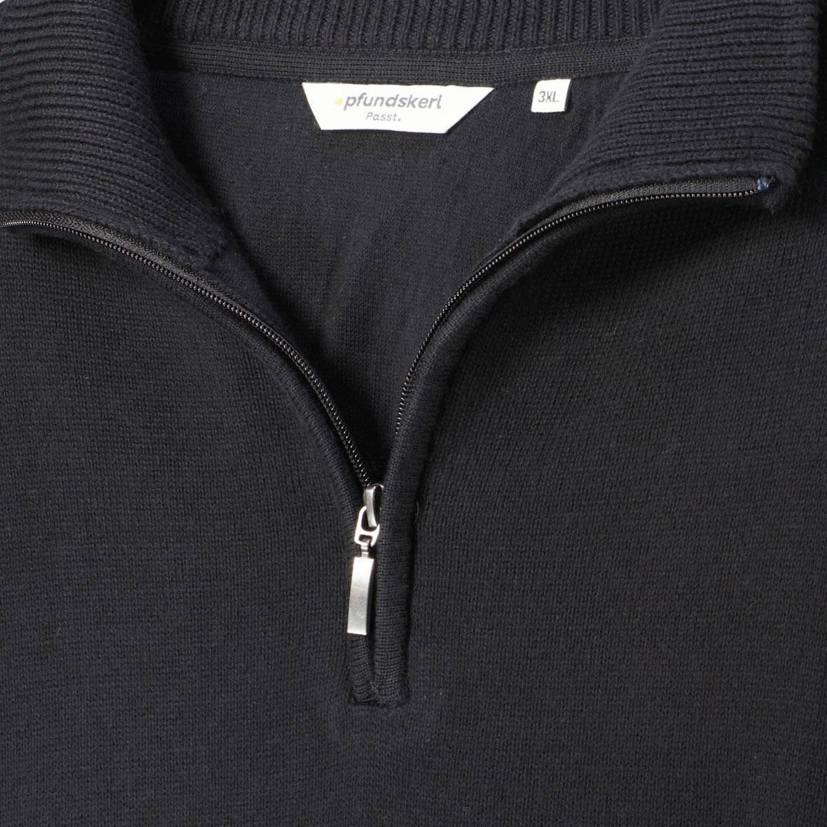 Pfundskerl Pullover mit Stehkragen schwarz