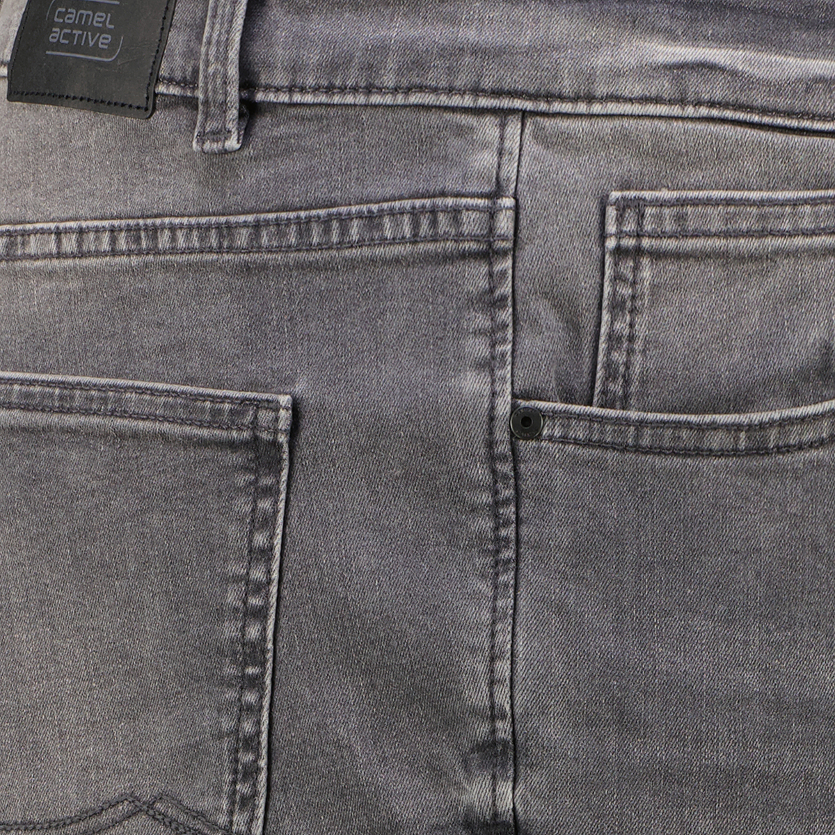 camel active Stretch-Jeans "Houston", Regular Fit dunkelgrau