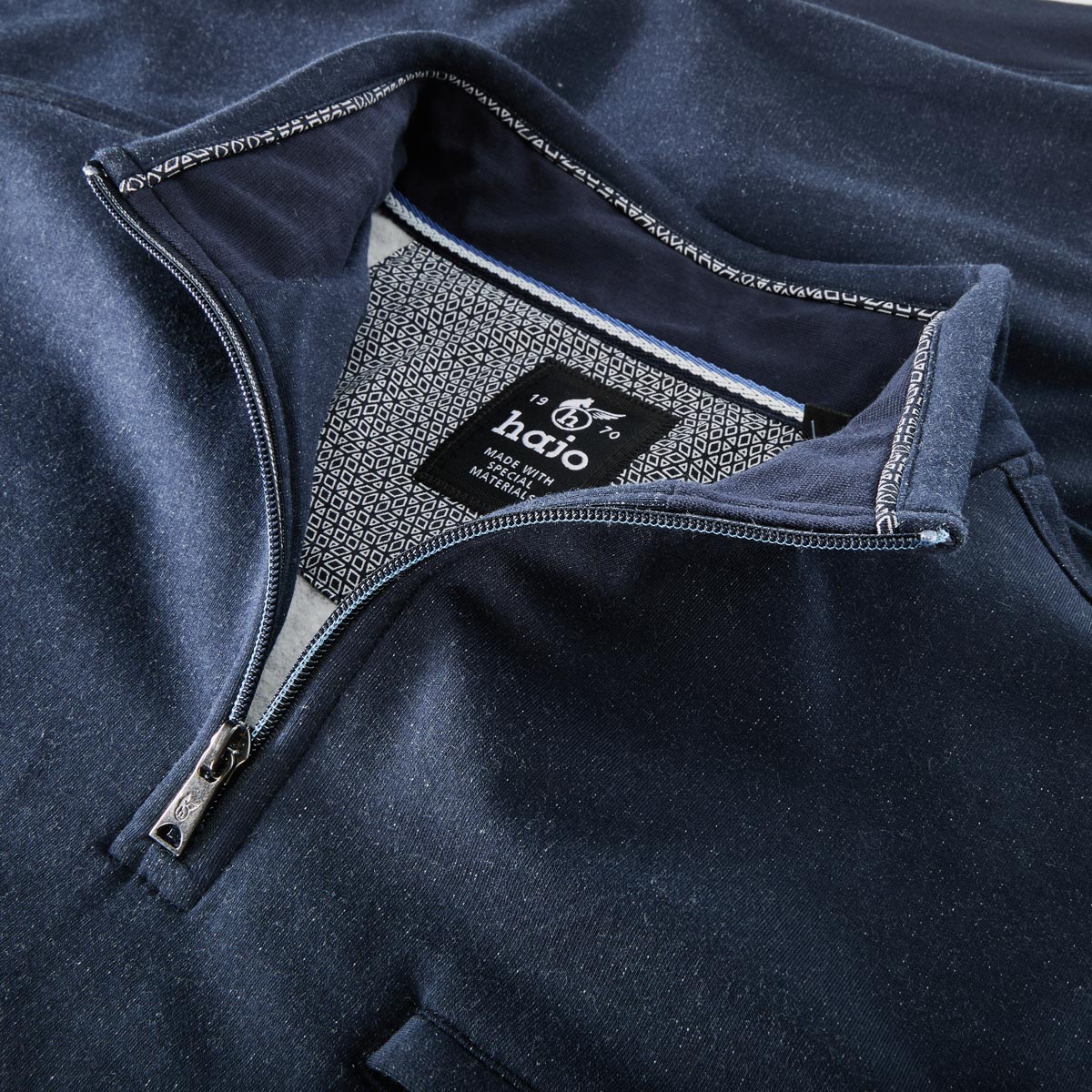 Hajo Sweatshirt mit Elasthan marine
