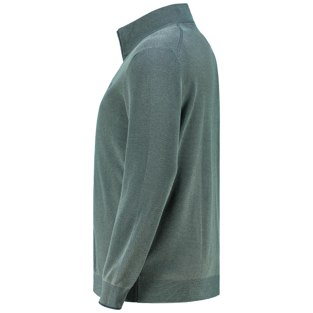 Lerros Strickjacke in Reiskorn-Struktur dunkelgrün