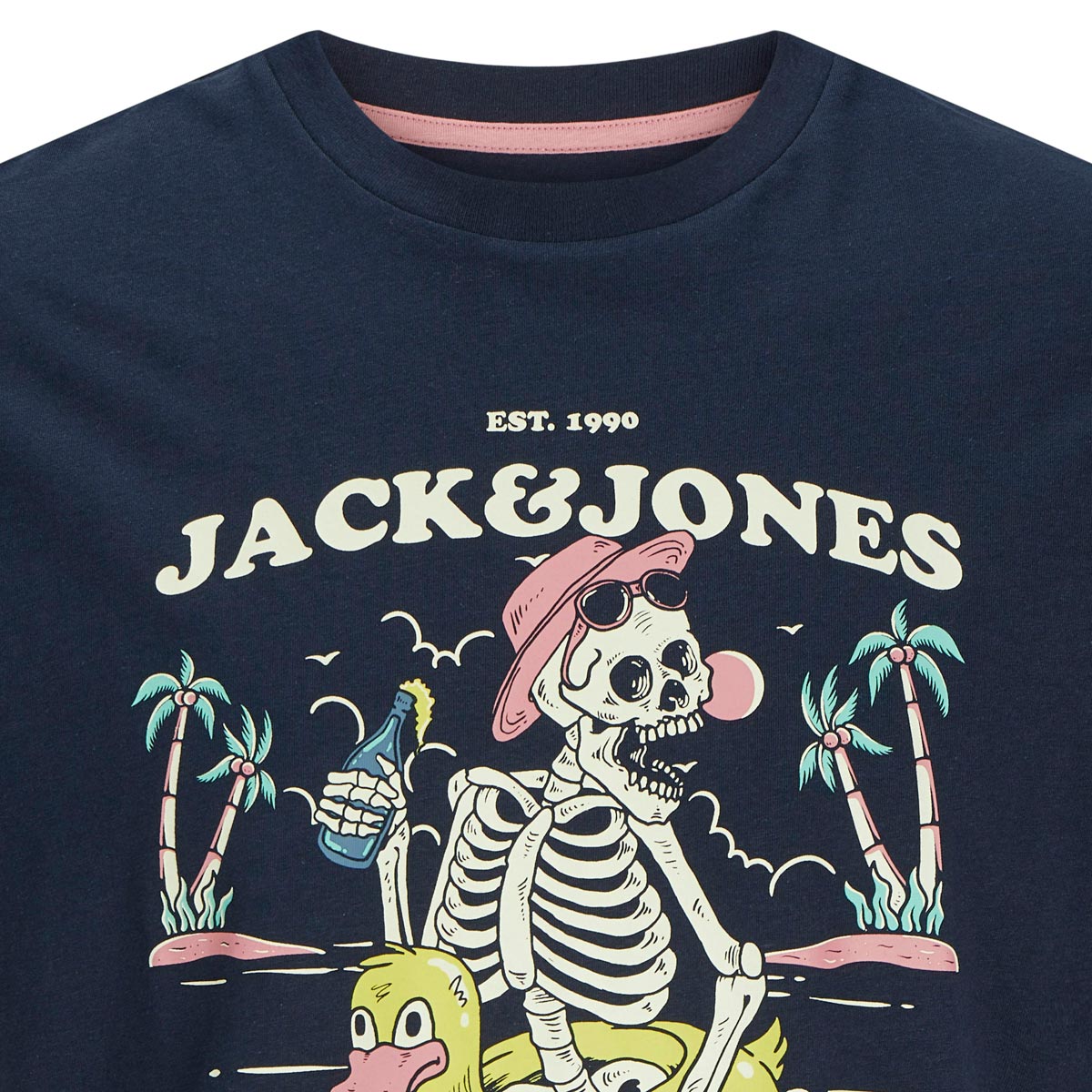 Jack&Jones T-Shirt mit Motiv-Print marine