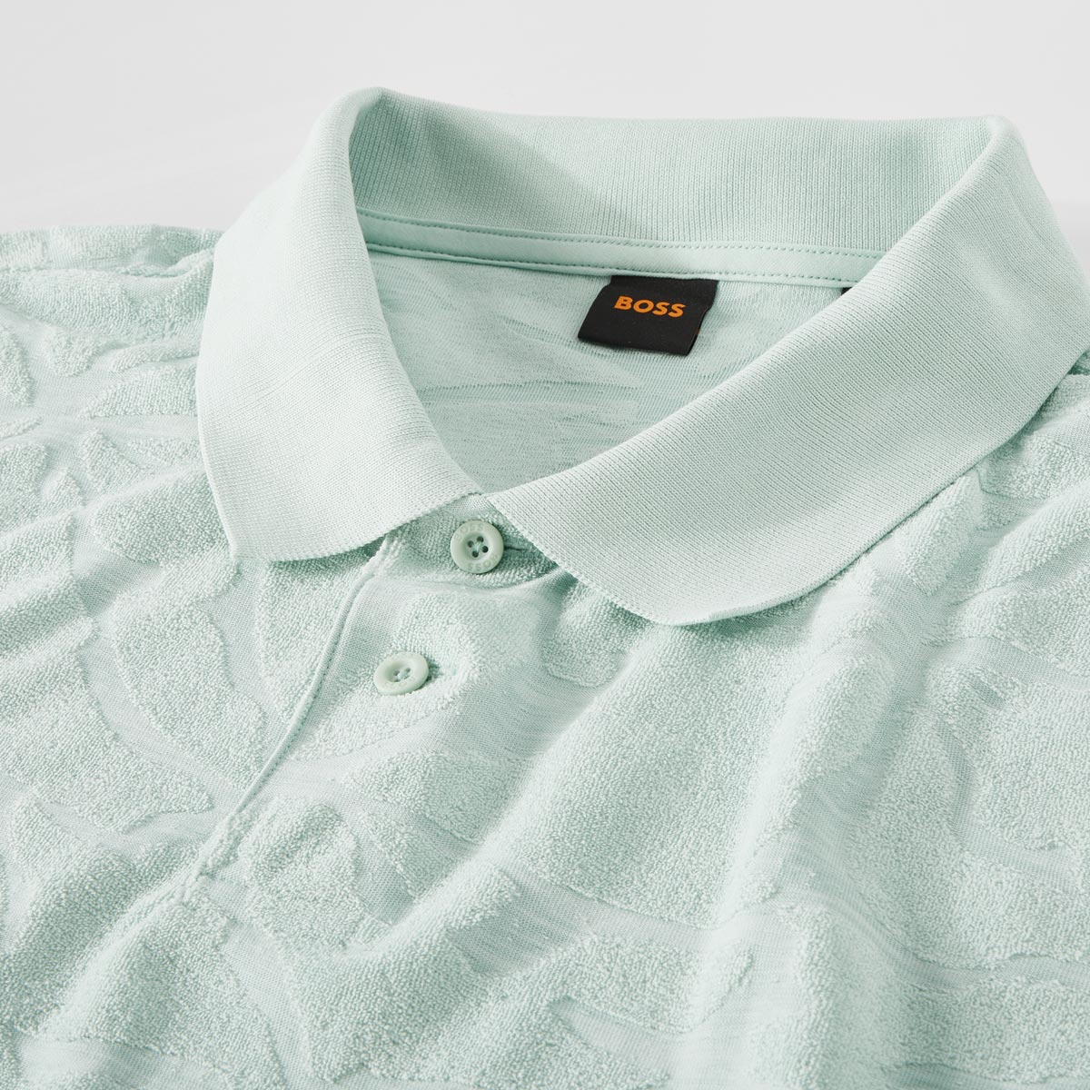BOSS Poloshirt aus Frottee türkis