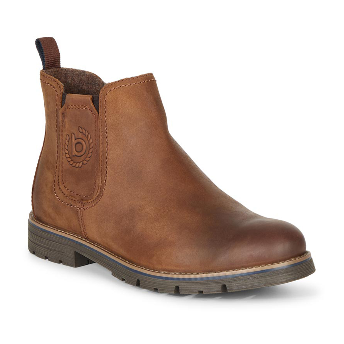 Lederboots mit elastischem Gummizug