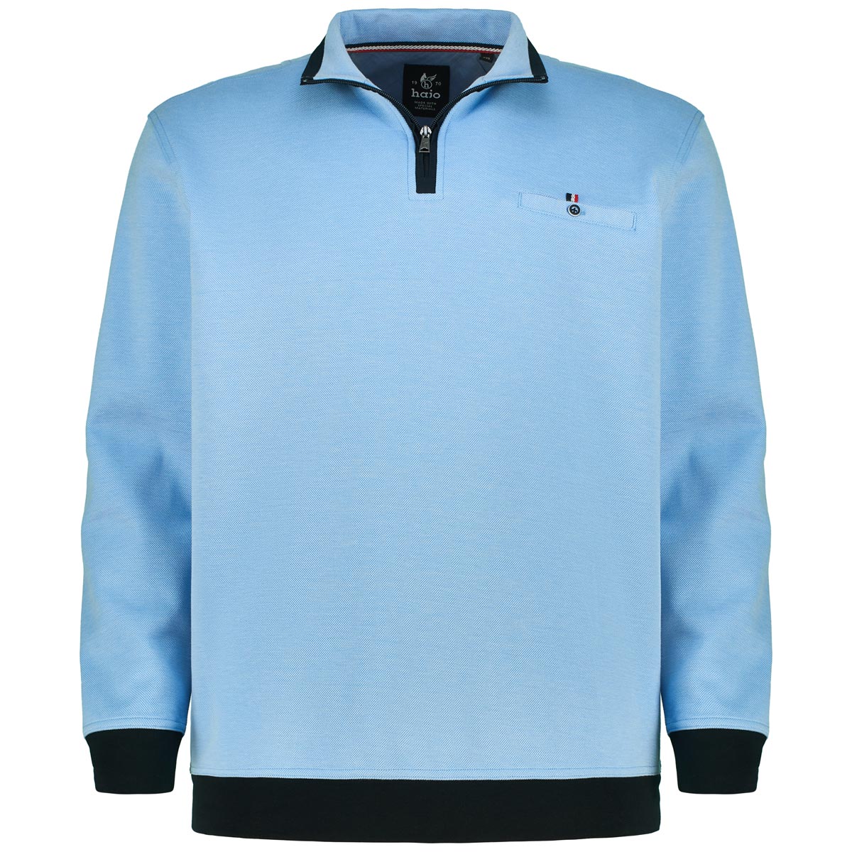 Hajo Sweatshirt "Stay Fresh", bügelfrei Farbe lichtblau Größe: 3XL günstig online kaufen