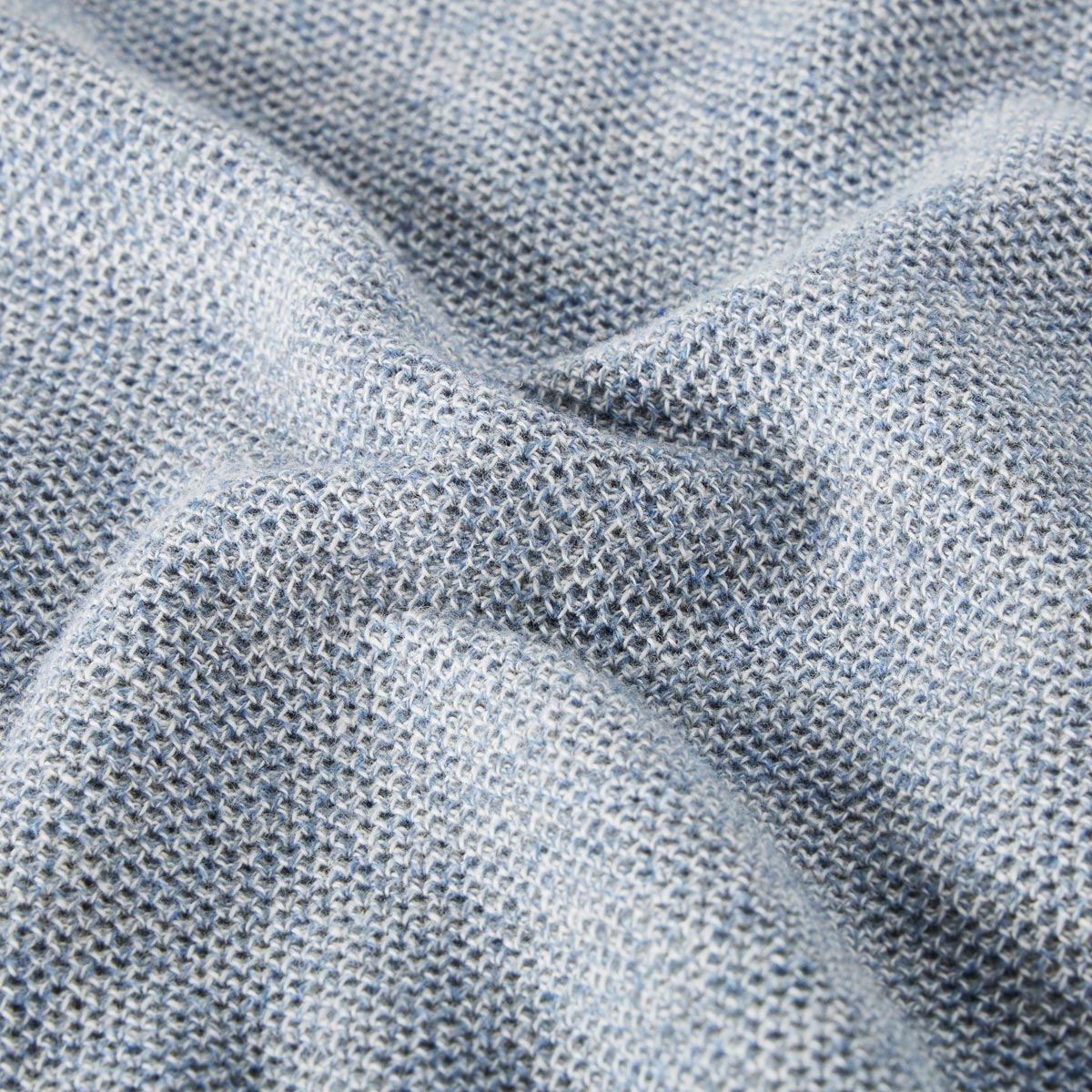 CASA MODA Strick-Poloshirt jeansblau