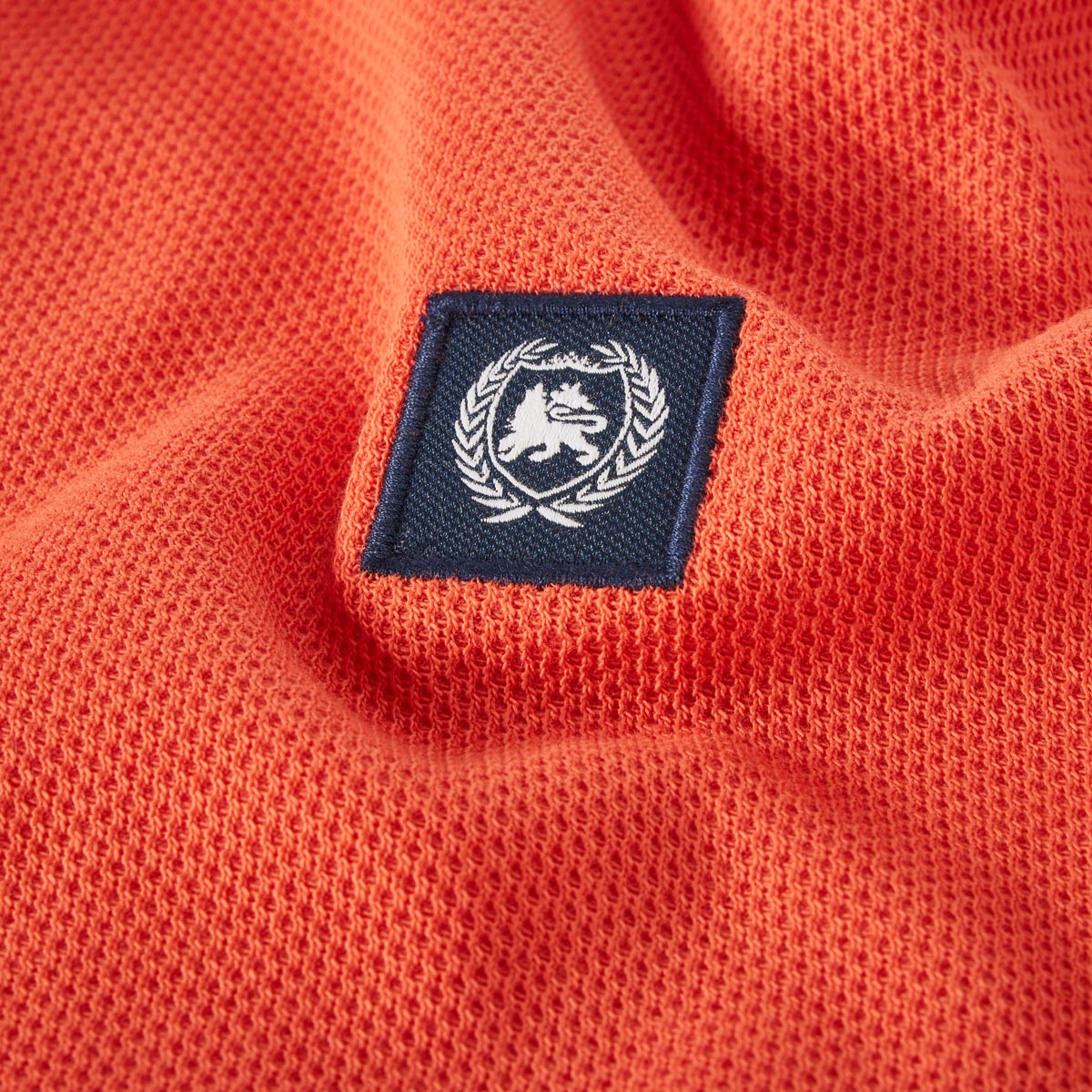 Lerros Poloshirt mit Strukturgewebe orange