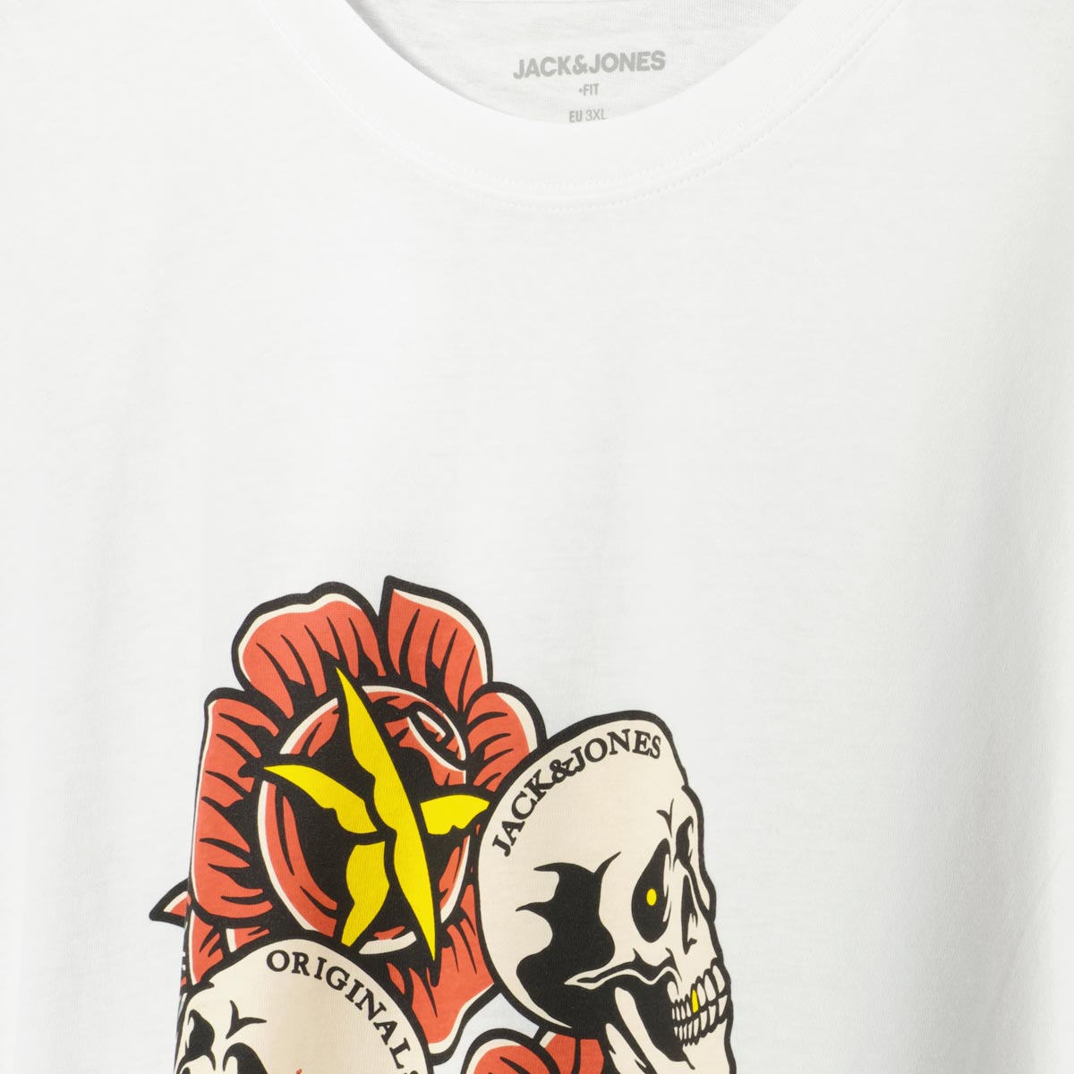 Jack&Jones T-Shirt mit Motiv-Print weiß
