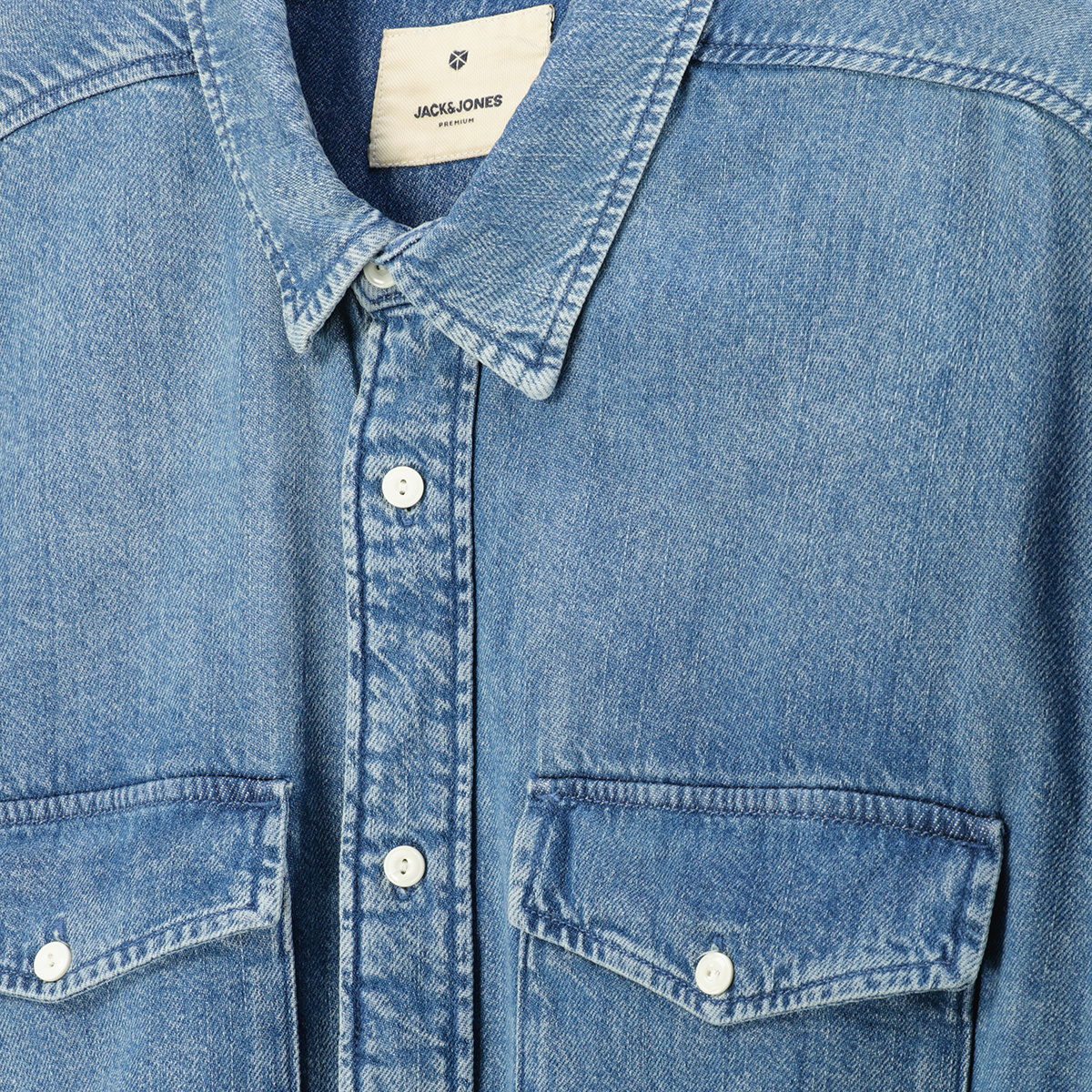 Jack&Jones Freizeithemd aus Denim jeansblau