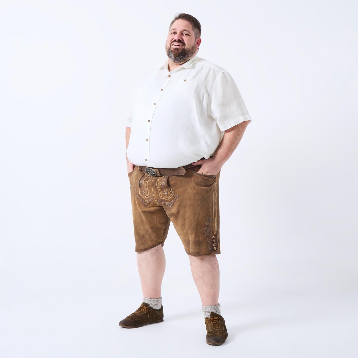 Pfundskerl Trachtenhemd aus Leinen creme