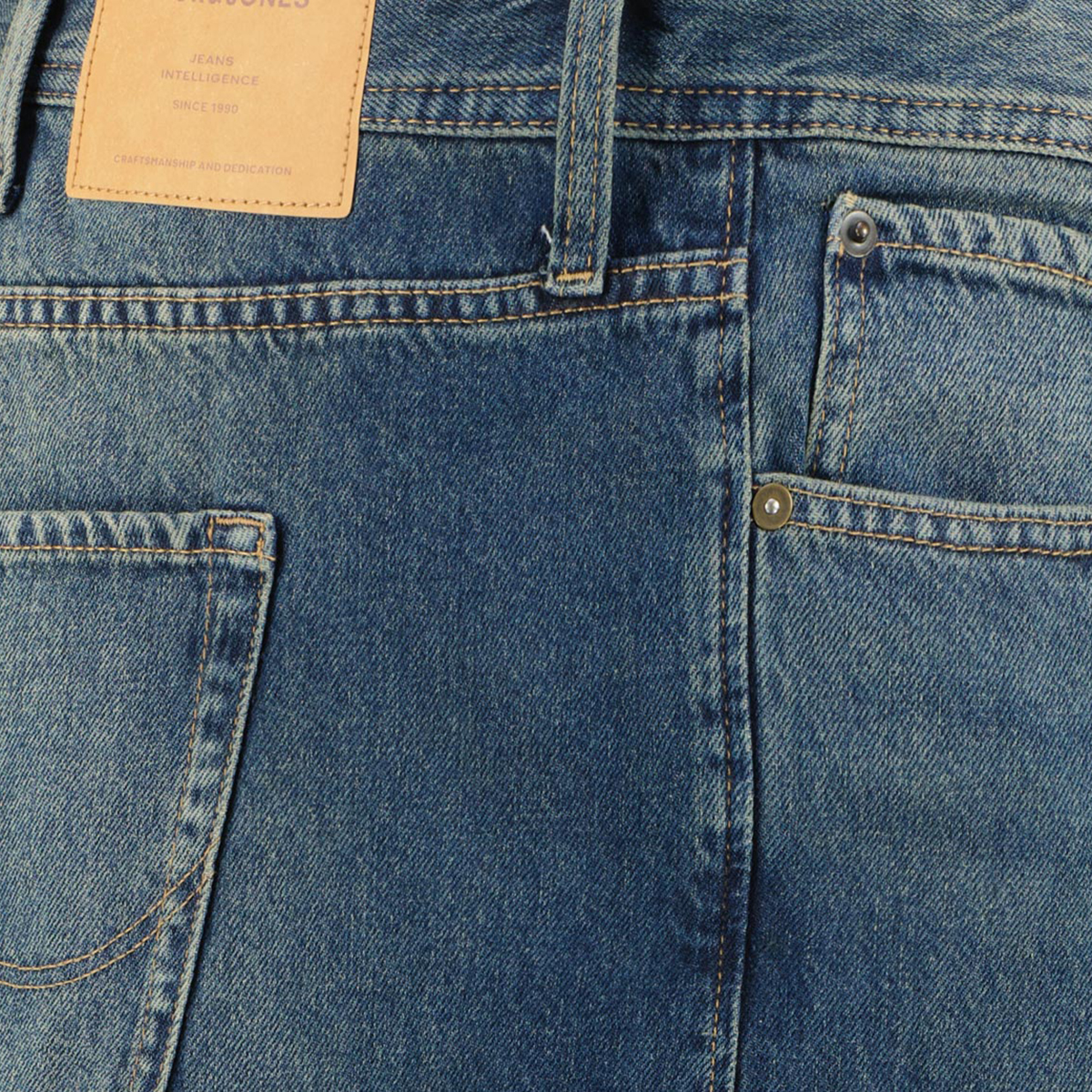 Jack&Jones Jeans "Chris" mit Used-Waschung, Loose Fit jeansblau