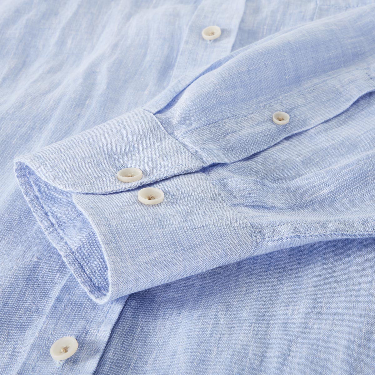 CASA MODA Freizeithemd aus Leinen blau