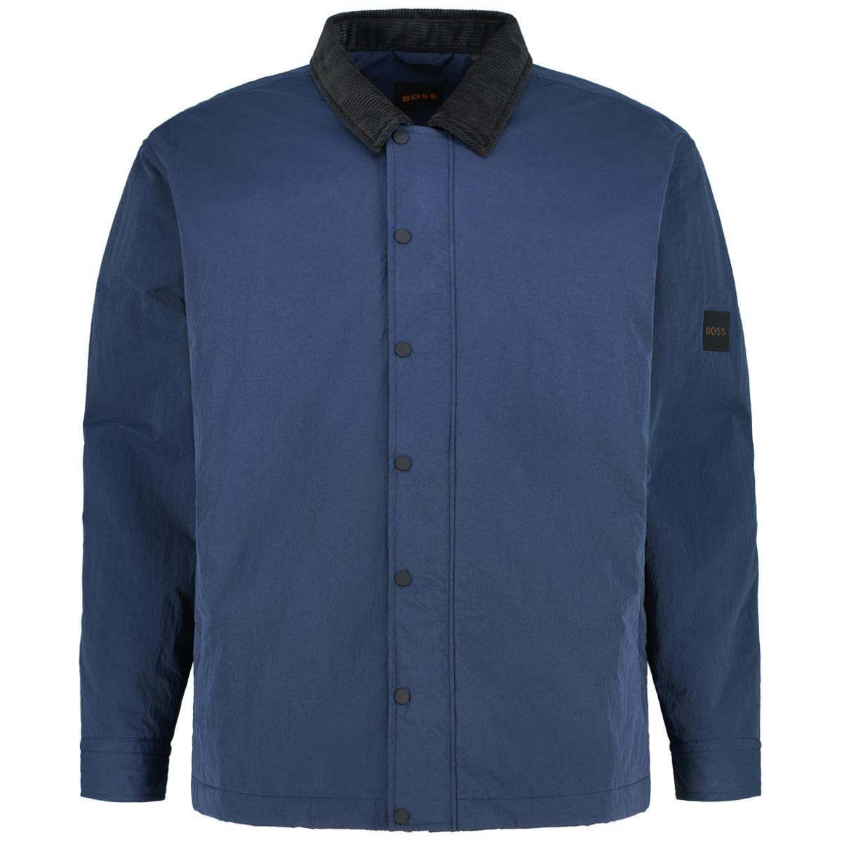 BOSS Hemdjacke mit Cordkragen Farbe mittelblau Größe: 5XL günstig online kaufen