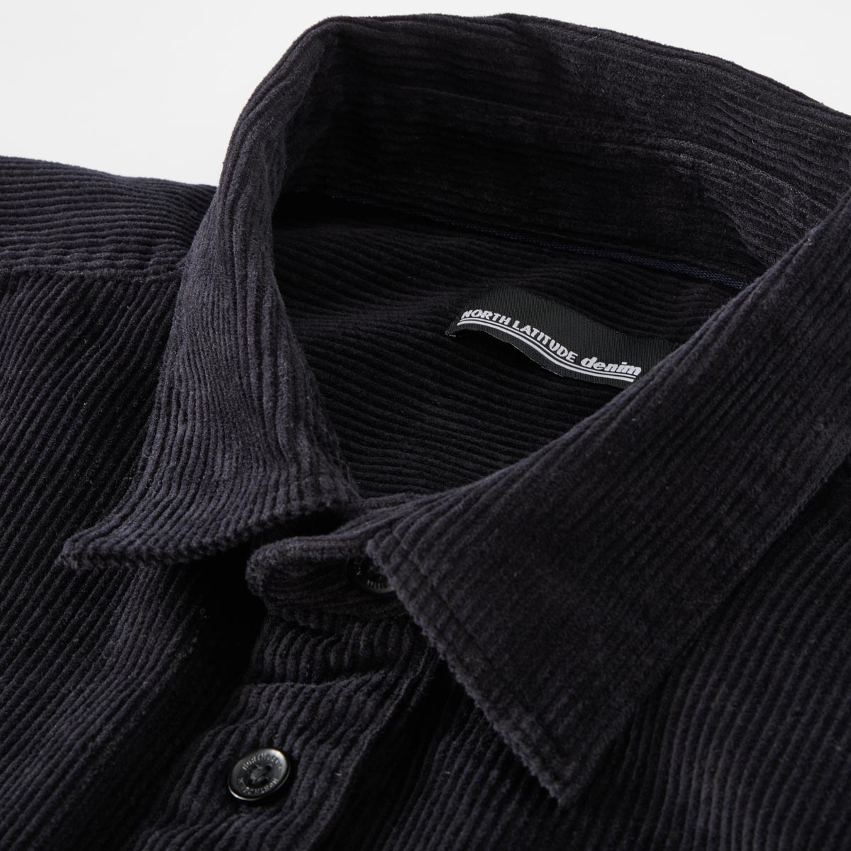 North Cord-Overshirt im Loose Fit schwarz
