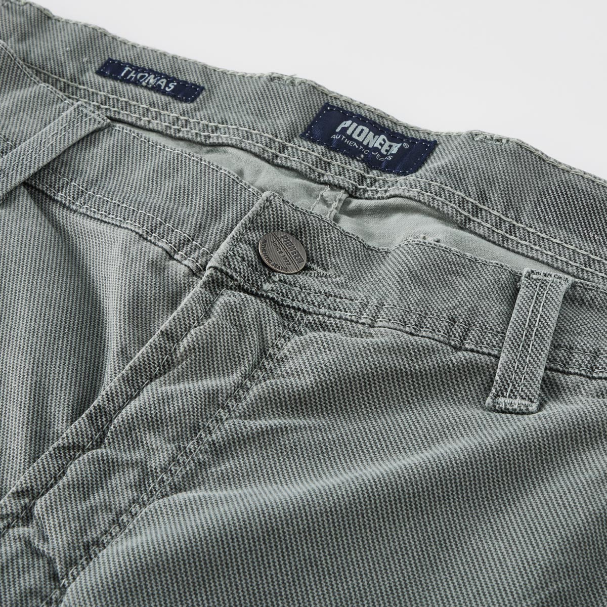 Pioneer Baumwollhose "Thomas" mit Stretch, Tapered Fit anthrazit