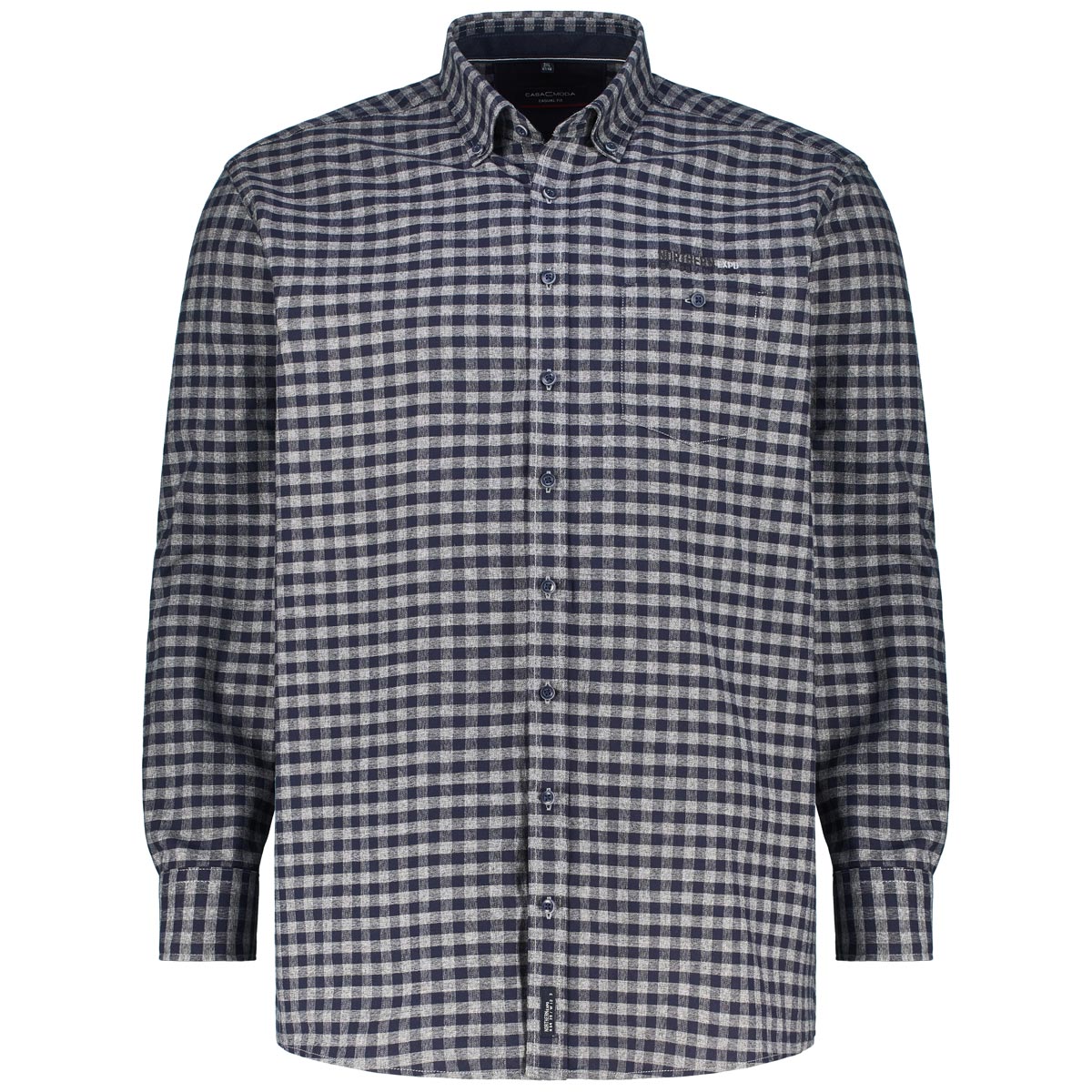 CASA MODA Freizeithemd mit Karomuster Farbe blau Größe: 5XL günstig online kaufen