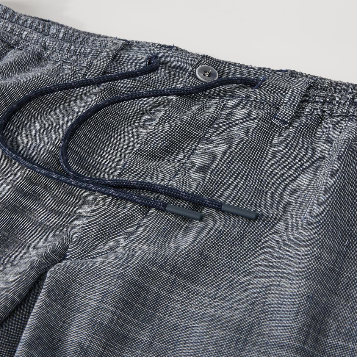 Eurex by Brax Chino mit Leinen "Till", Regular Fit mittelblau