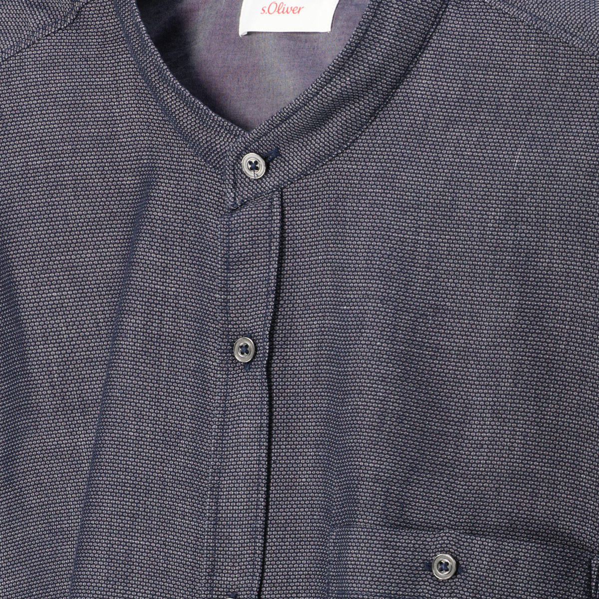 s.Oliver Freizeithemd aus Baumwollmischung blau