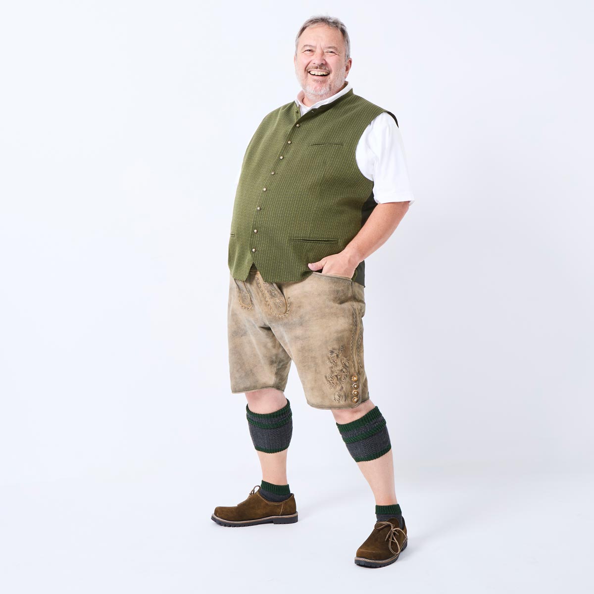 Hammerschmid Trachtenweste mit Stretch grün