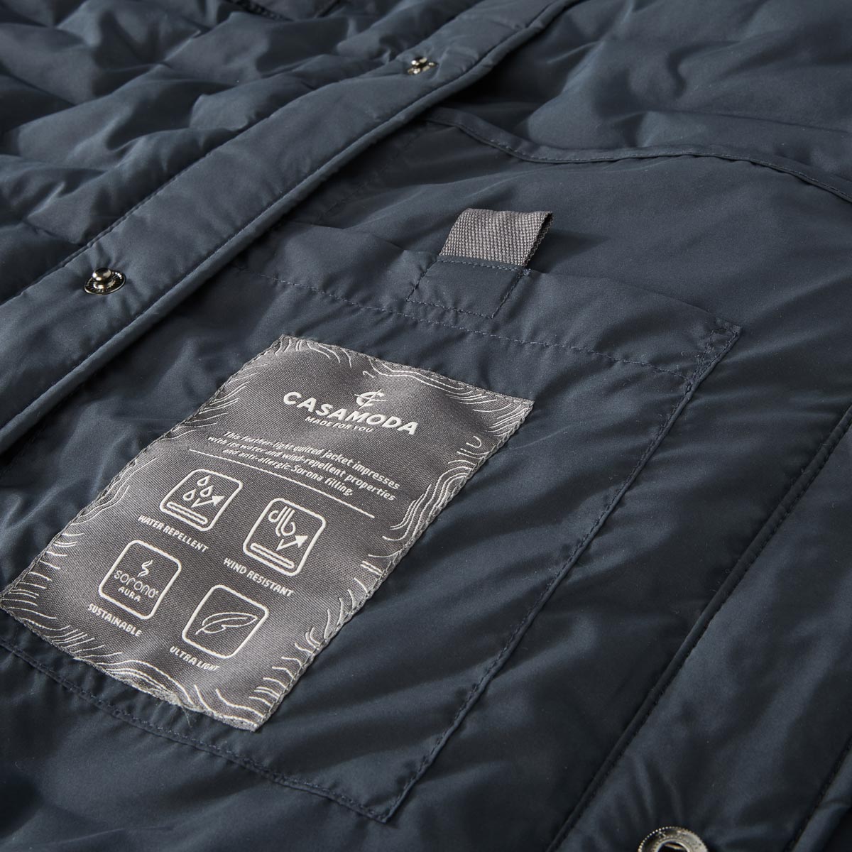 CASA MODA Steppjacke, wind- und wasserabweisend marine