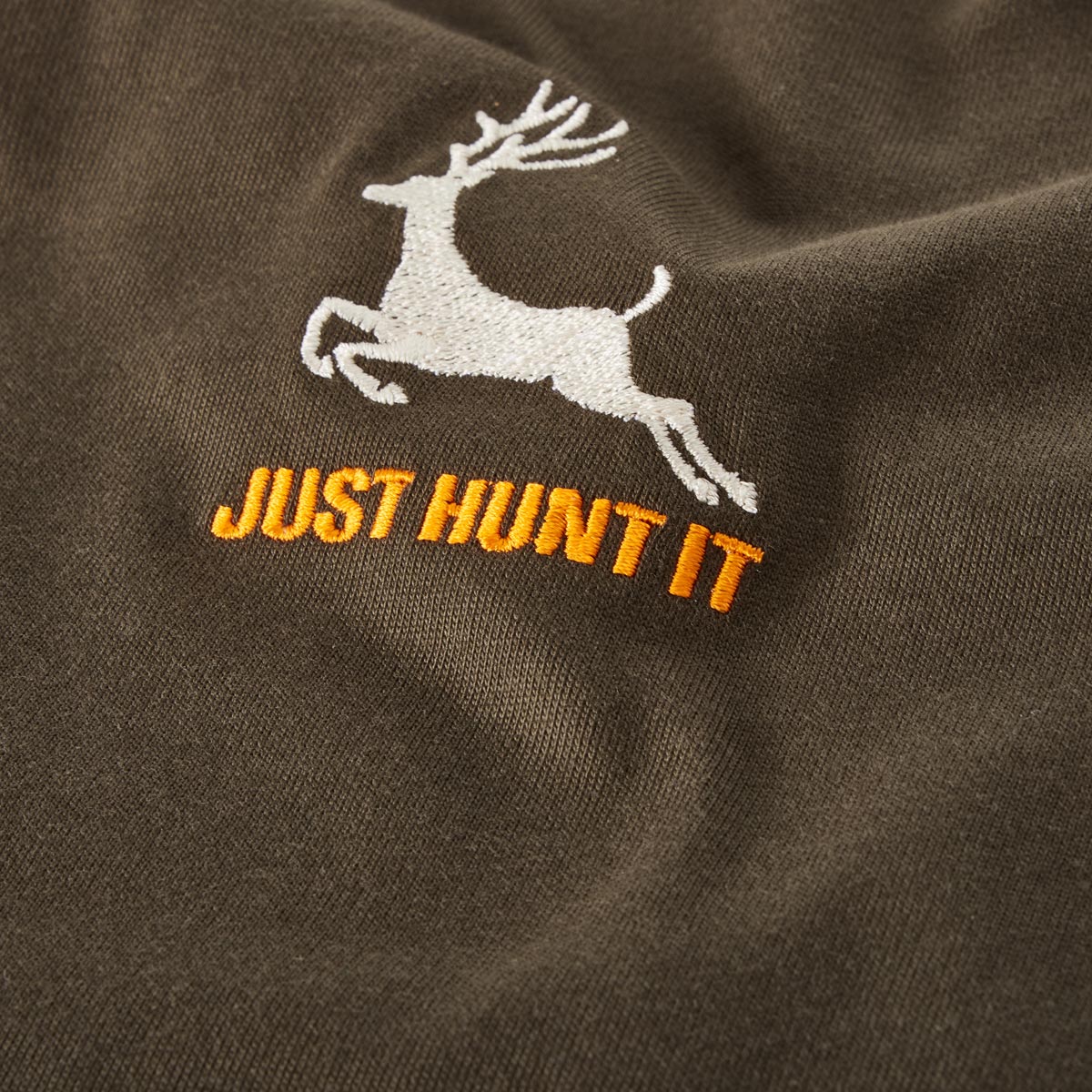 Hubertus T-Shirt mit Stickerei oliv