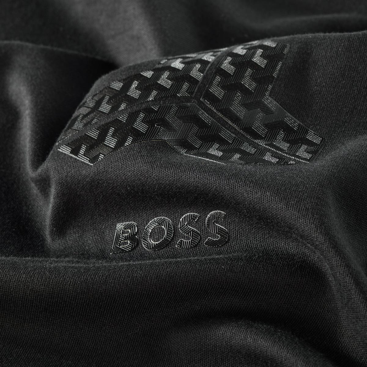 BOSS Longsleeve aus Baumwolle schwarz