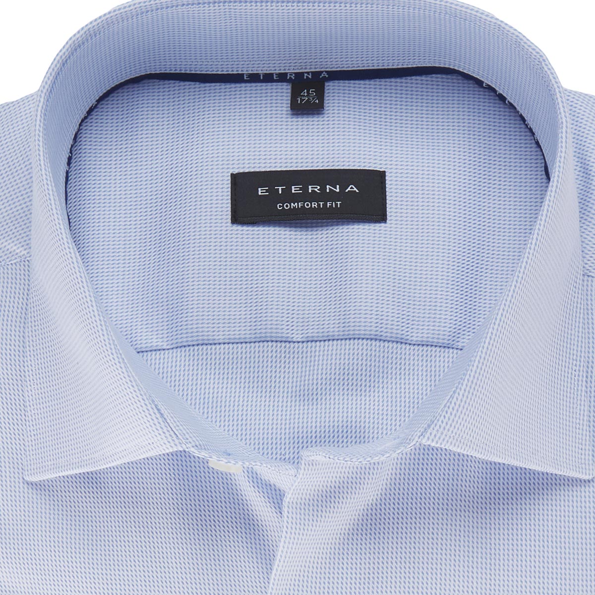 ETERNA Businesshemd aus Biobaumwolle, langarm mittelblau