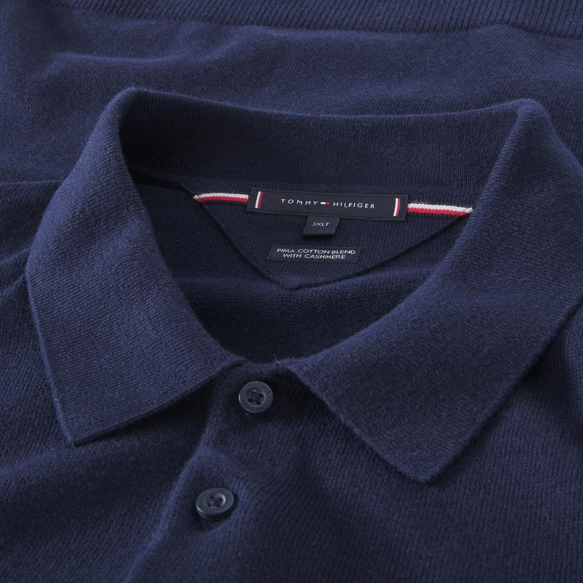 Tommy Hilfiger Poloshirt mit Kaschmir marine