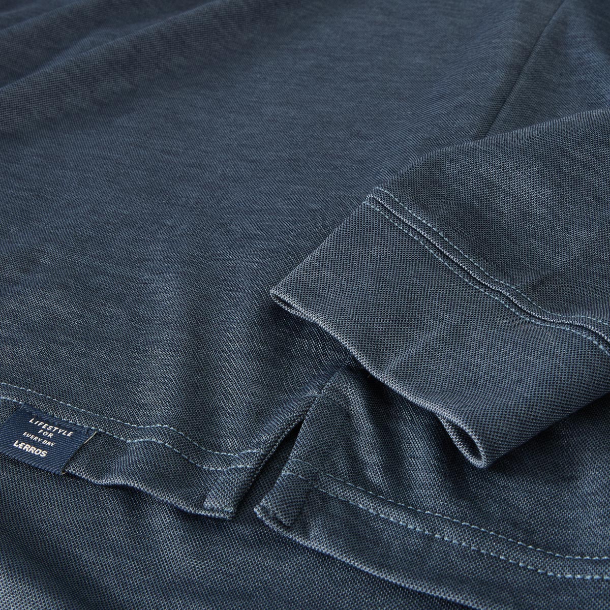 Lerros Poloshirt mit Elasthan blau