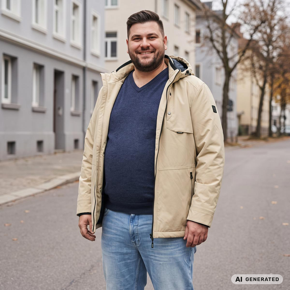 Lerros Jacke, wasser- und windabweisend beige