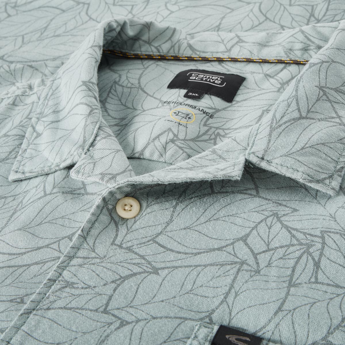 camel active Freizeithemd mit Stretch blau