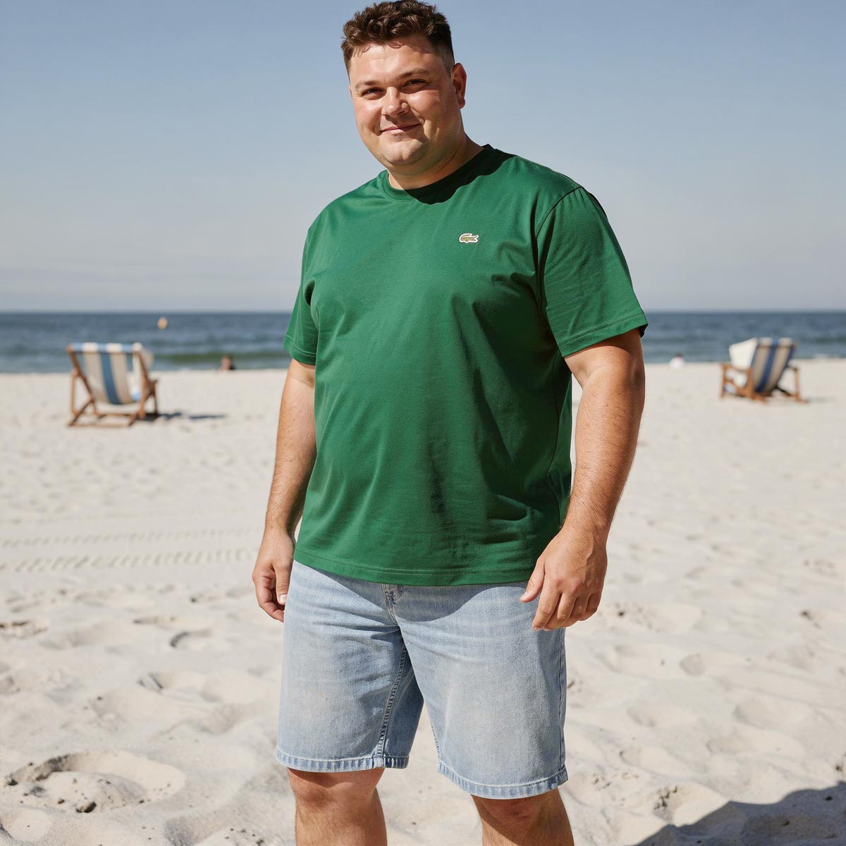 LACOSTE T-Shirt aus Baumwolljersey dunkelgrün