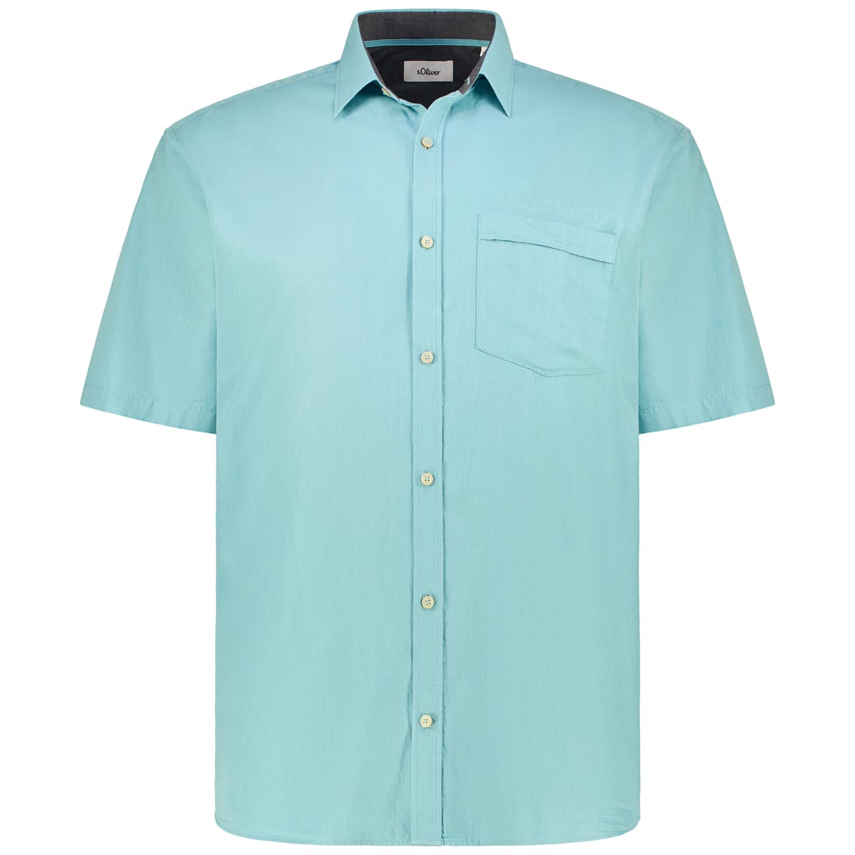 s.Oliver Freizeithemd aus Baumwollmix Farbe türkis Größe: 3XL günstig online kaufen