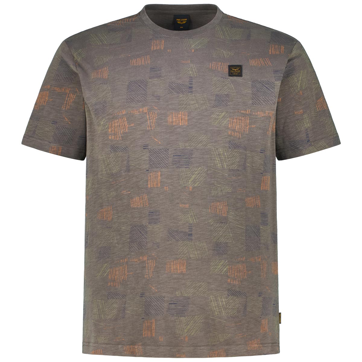 PME LEGEND T-Shirt mit Allover-Muster Farbe anthrazit Größe: 5XL günstig online kaufen