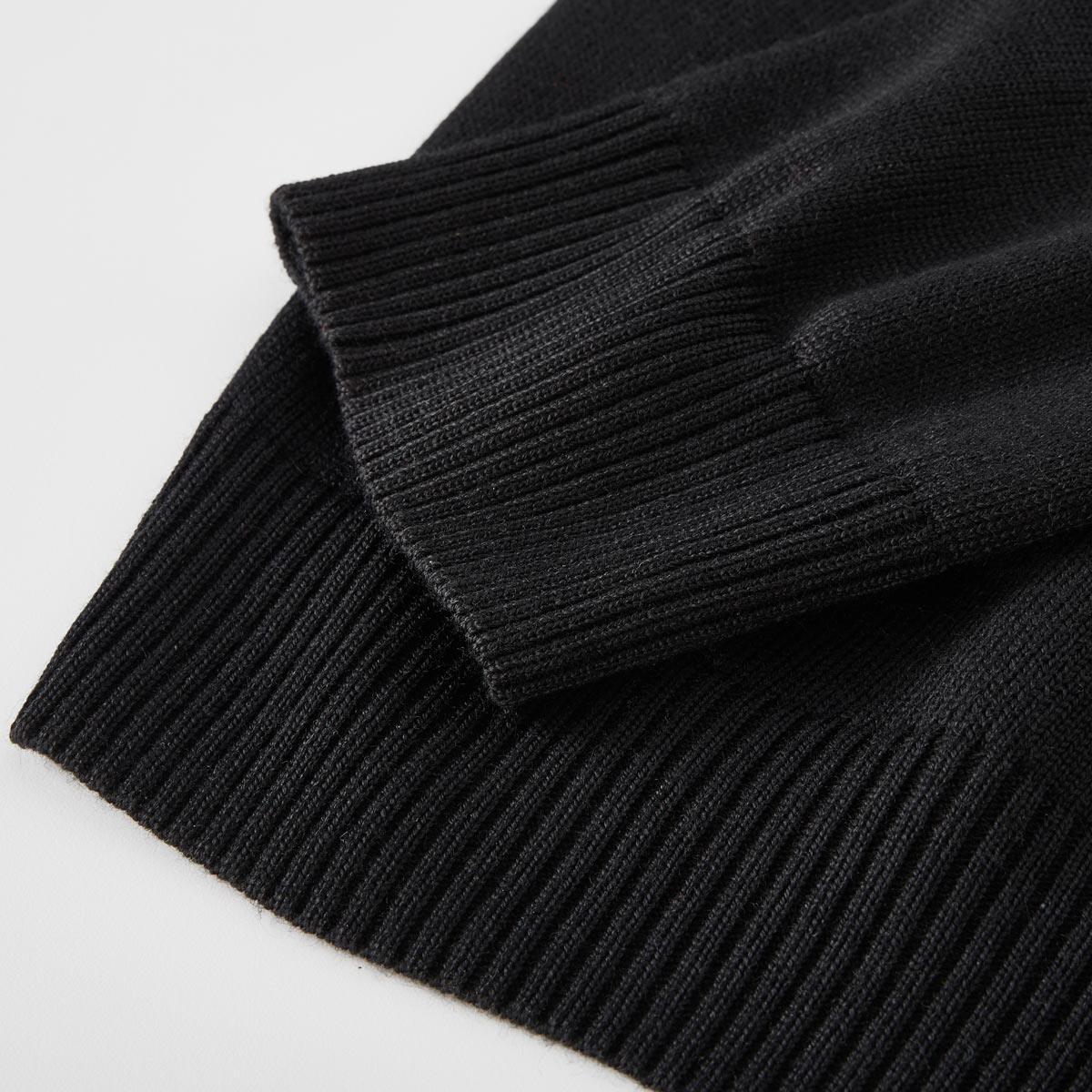 Hajo Pullover aus Wolle, kratzfrei schwarz
