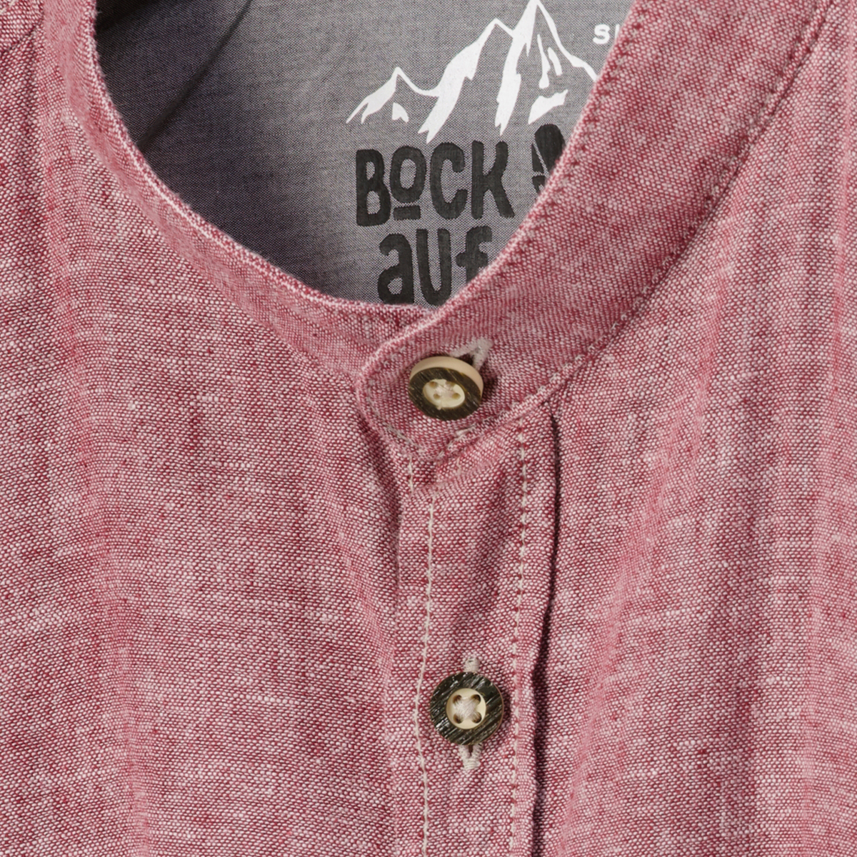 Jupiter Trachtenhemd aus Leinenmischung weinrot