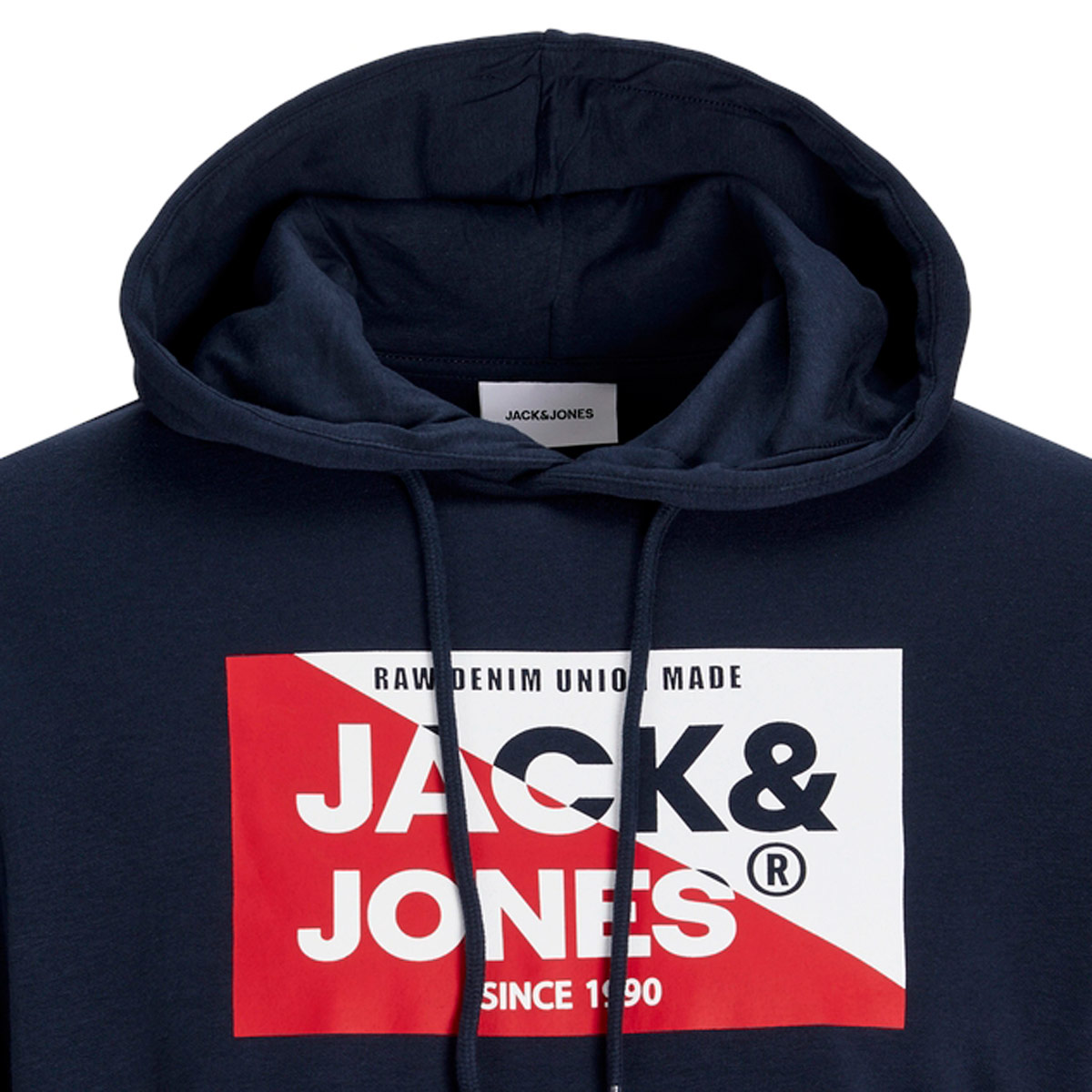 Jack&Jones Hoodie mit Label-Print blau