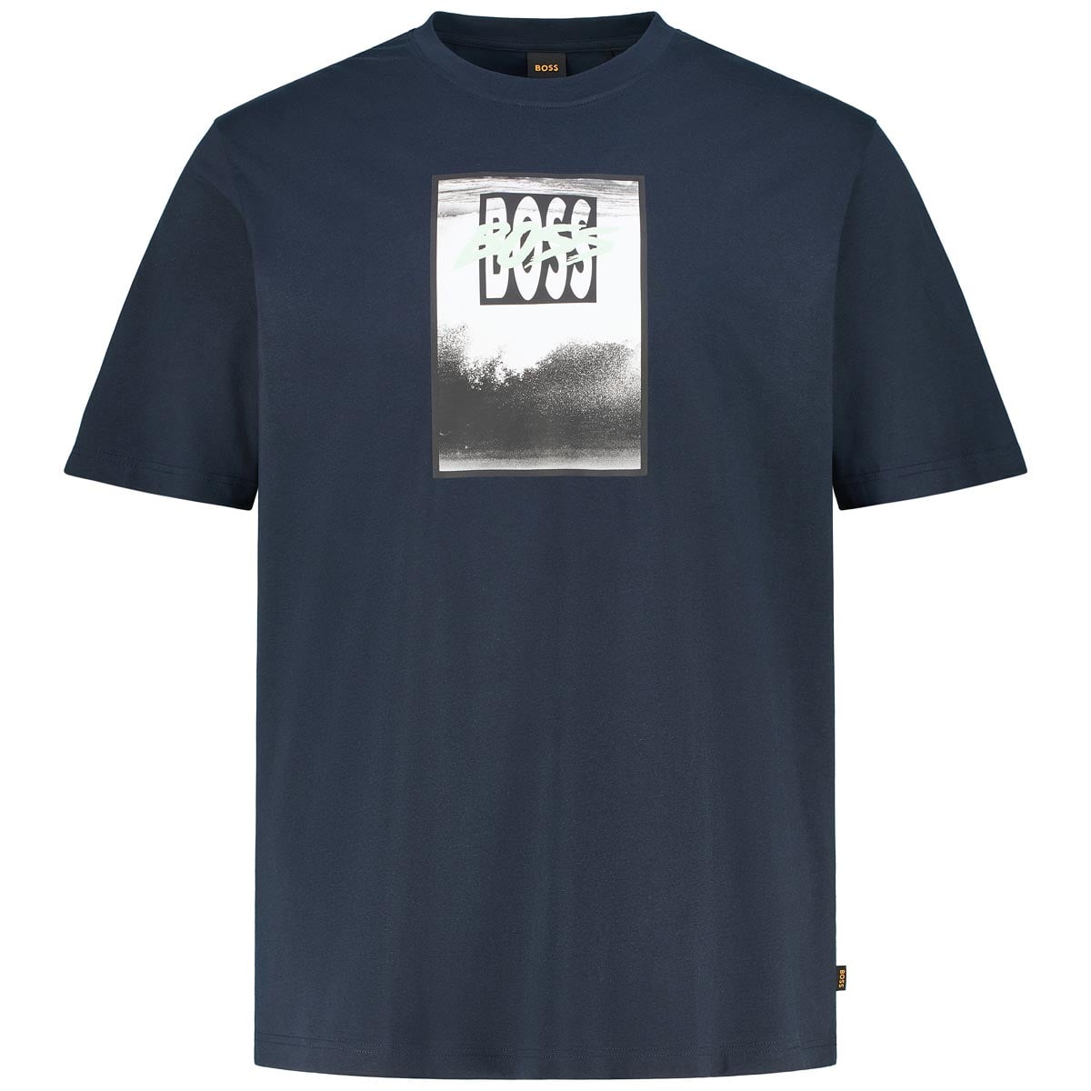 Boss T-Shirt Mit Label-Print Farbe Dunkelblau Größe, 4XL