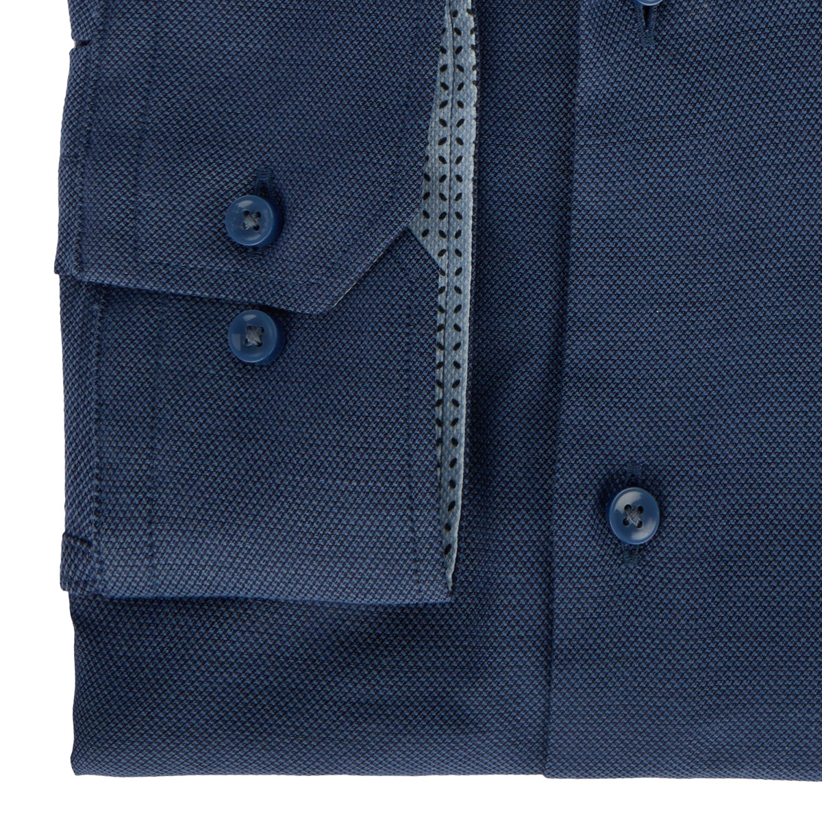 BOSS Businesshemd mit Elasthan, langarm blau