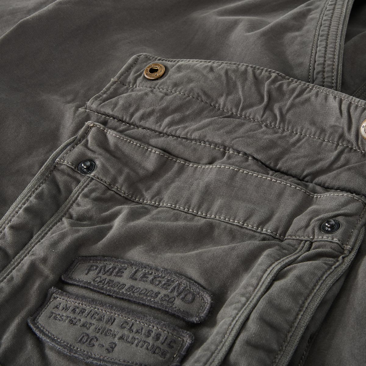 PME LEGEND Stretch-Cargo-Shorts "Rotor" anthrazit