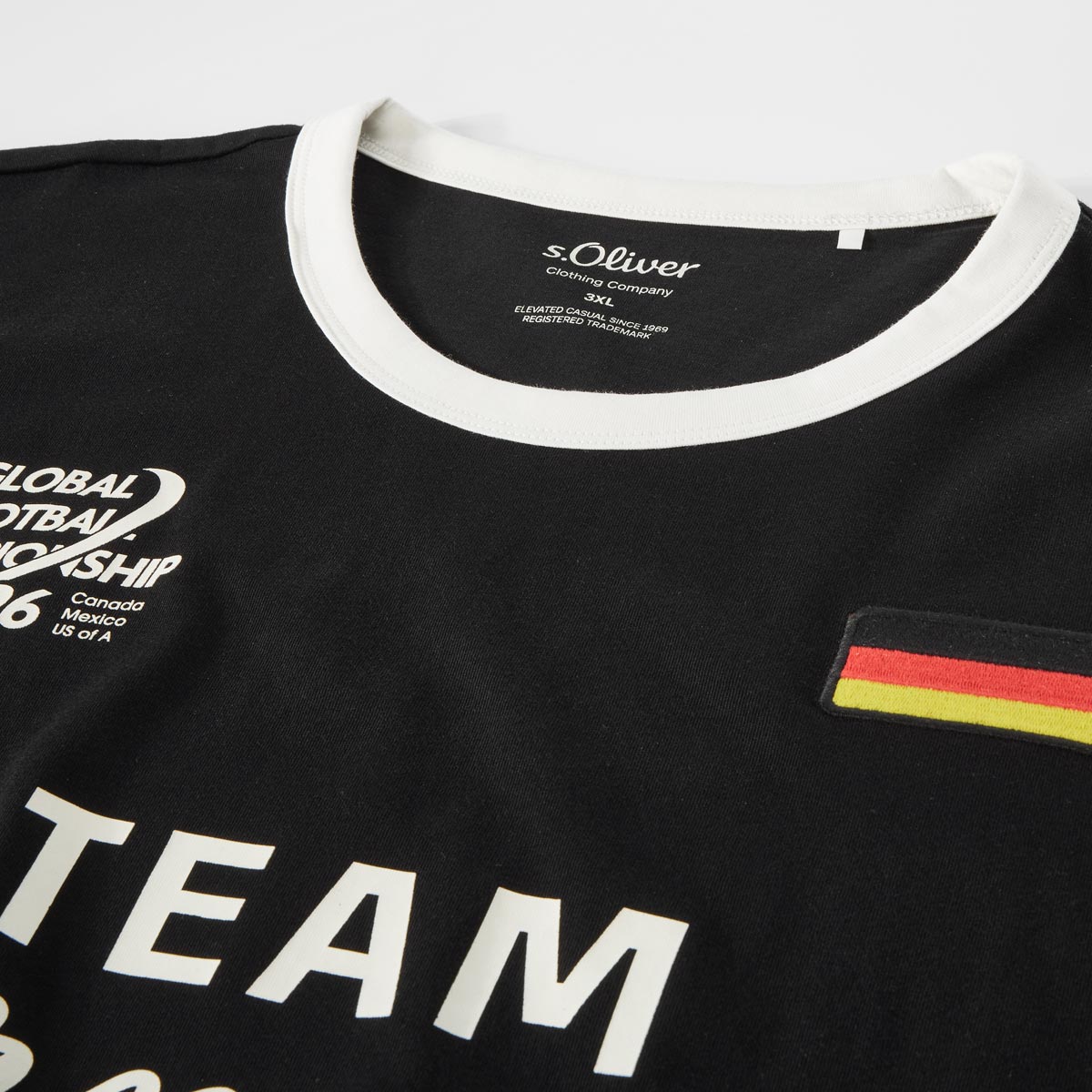 s.Oliver T-Shirt mit Statement-Print schwarz