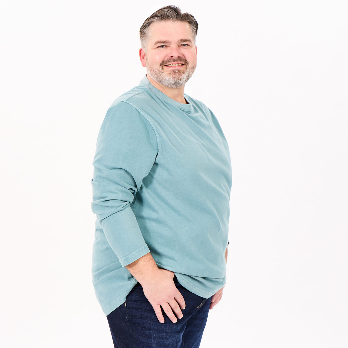 Lerros Longsleeve aus Baumwolle türkis