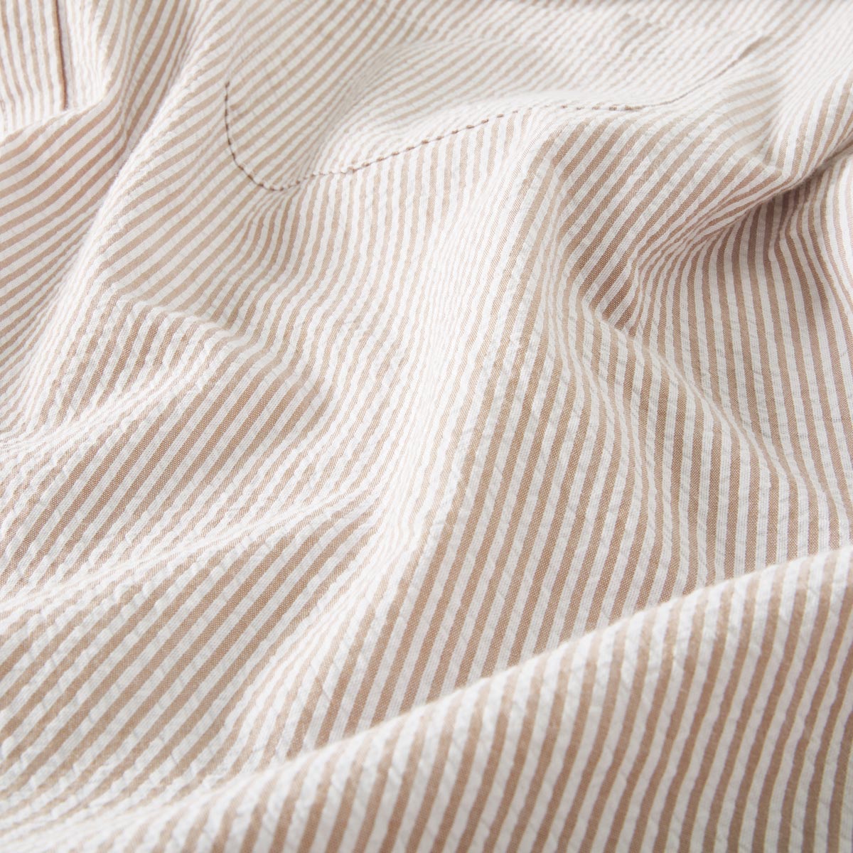 Pfundskerl Freizeithemd in Seersucker-Qualität beige