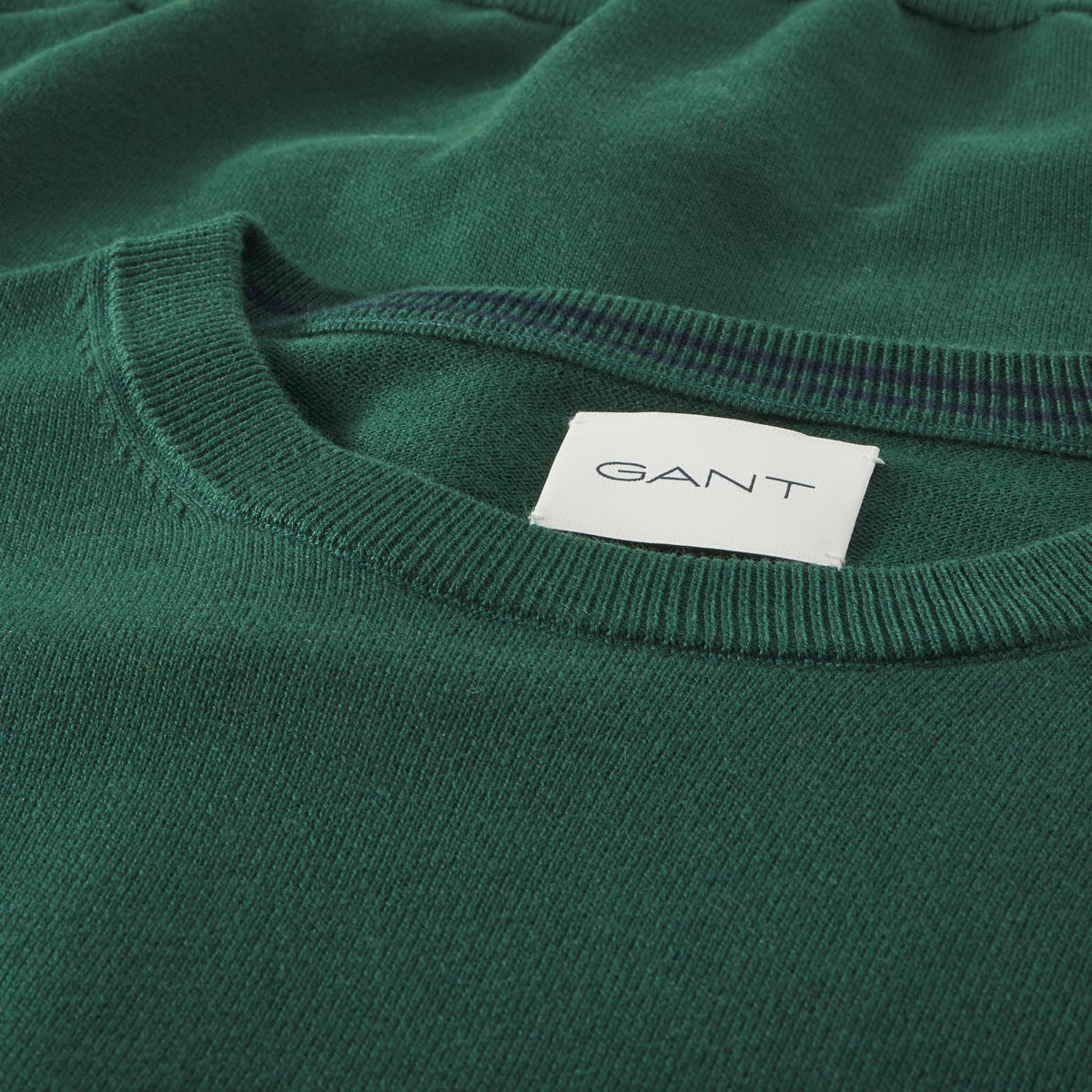 Gant Feinstrickpullover aus Baumwolle dunkelgrün