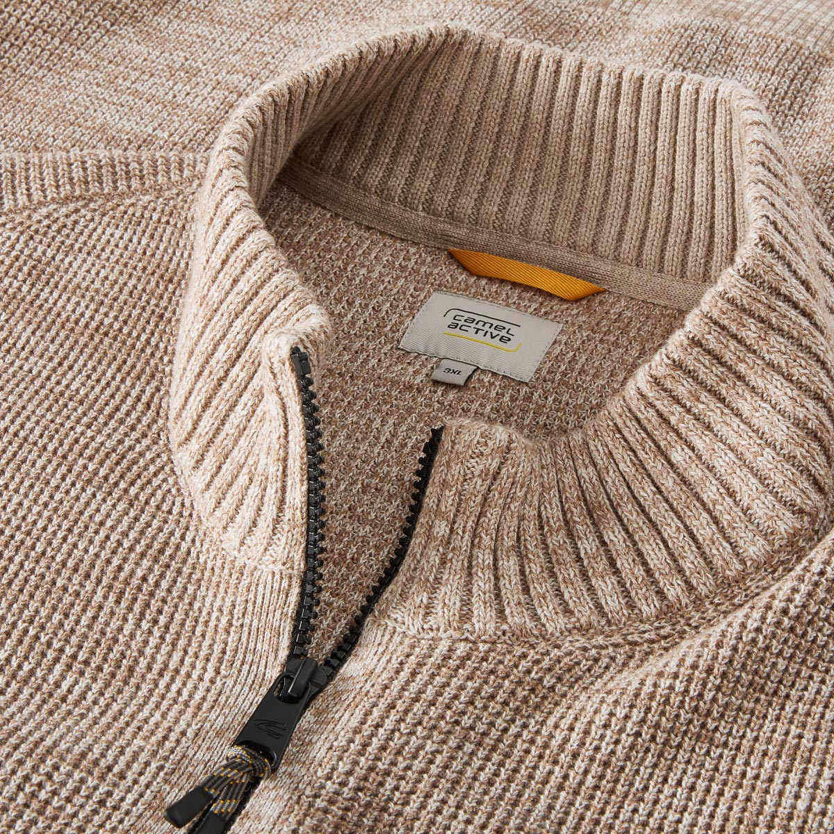 camel active Strickjacke mit Struktur beige