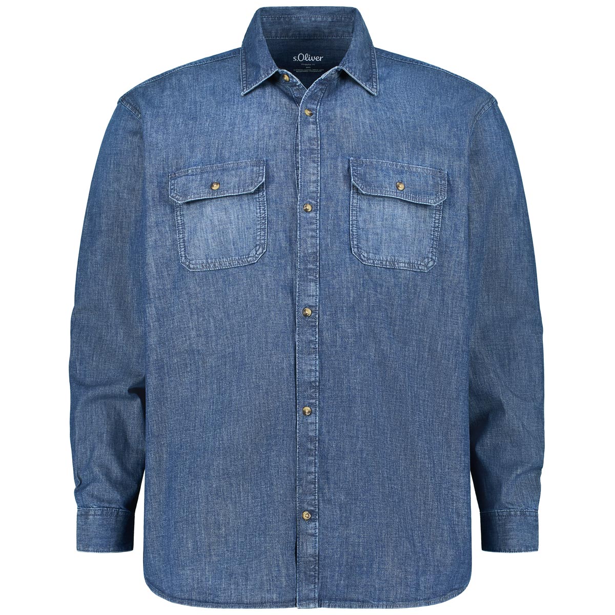 s.Oliver Jeanshemd Farbe blau Größe: 5XL günstig online kaufen