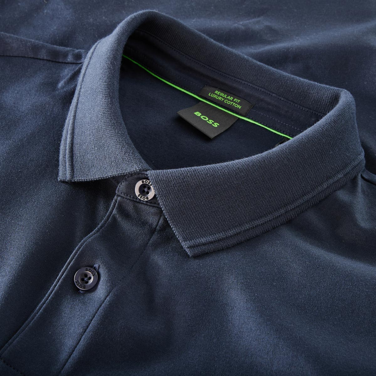 BOSS Basic-Poloshirt dunkelblau