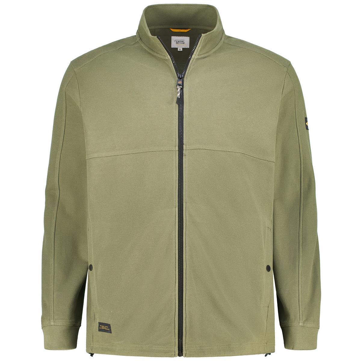 camel active Sweatjacke aus Baumwolle Farbe oliv Größe: 3XL günstig online kaufen